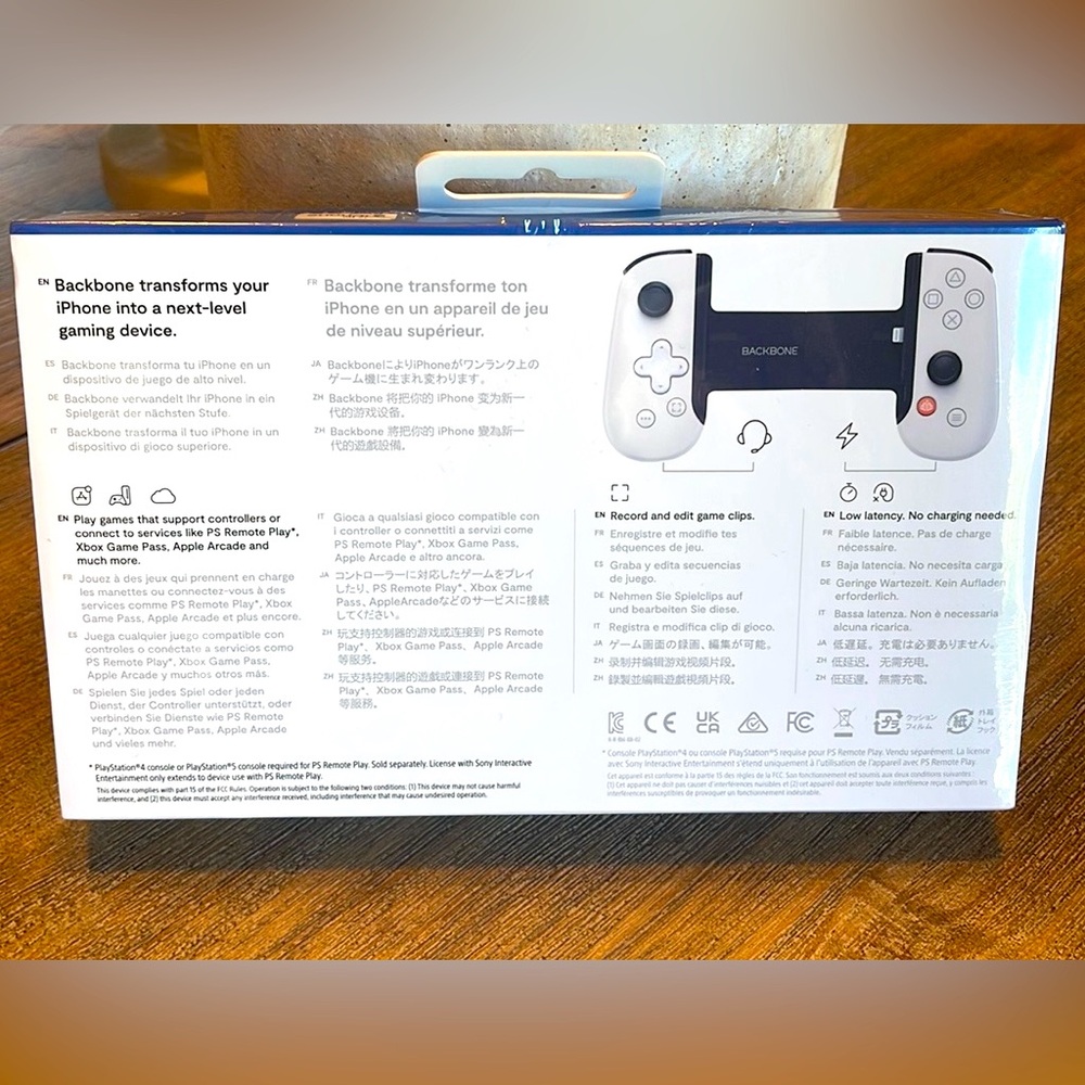 NIB PLAYSTATION BACKBONE LIGHTNING WHITE GAMING CONTROLLER FOR IPHONE BB-02-W-SW - Picture 7 of 11